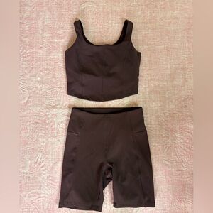 Old Navy Women's Dark Brown Sports Bra Set